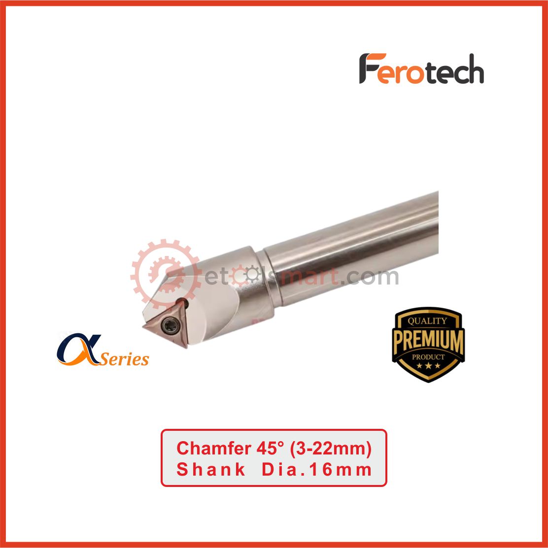 Ferotech 45° Chamfer Cutter Range Dia.3.5-22mm TCMT16T3 - etoolsmart